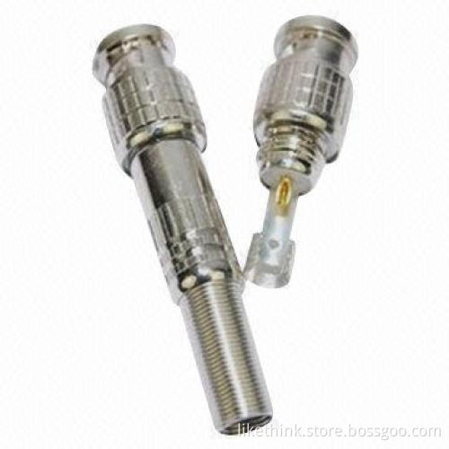BNC Connectors with -40 to 60°C Temperature Range and Brass, Gold or Silver Plating